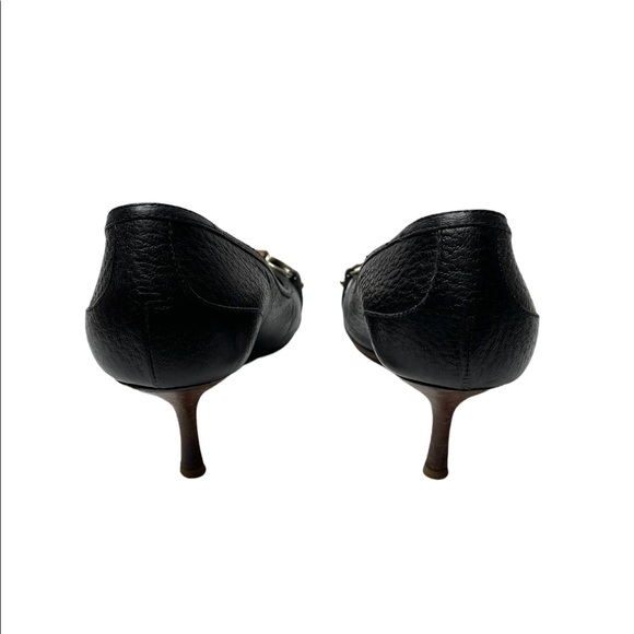 Gucci | Vintage Bamboo Horsebit Round Toe Leather Pumps 5.5B - Picture 8 of 12